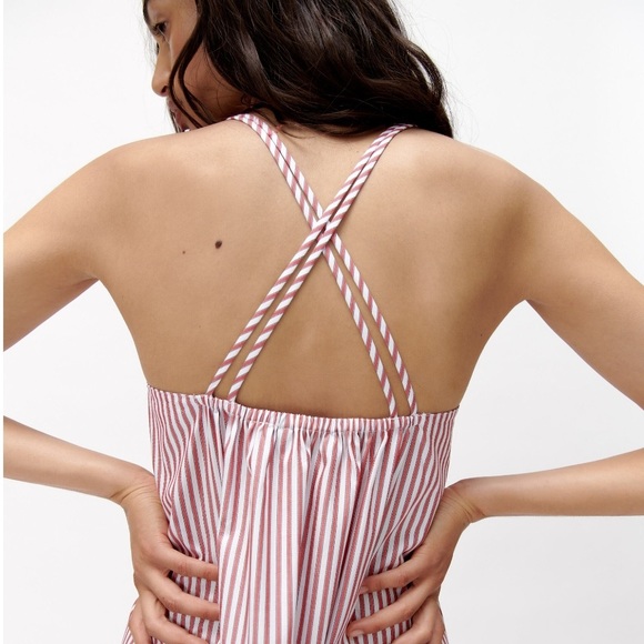 Zara Striped Poplin Dress Size XS - Picture 3 of 7